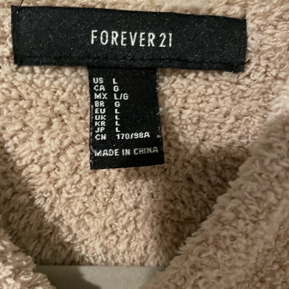 Forever 21 Beige Hooded Sweater - Picture 2 of 4